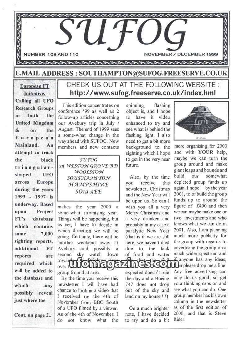 Cover of SUFOG issue 109 AND 110: SUFOG