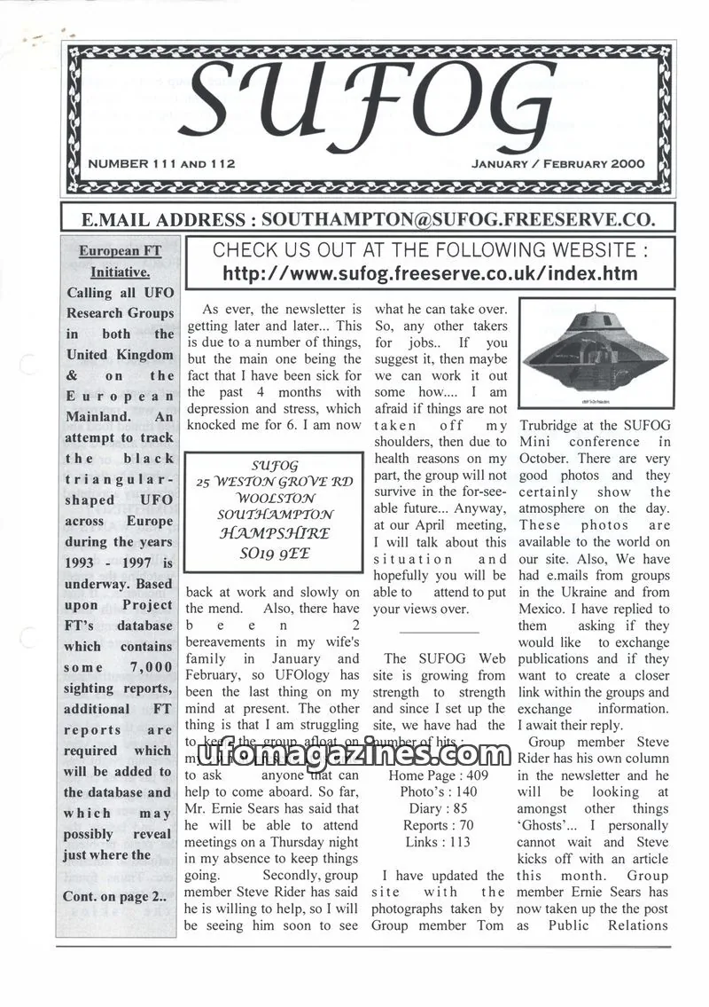 Cover of SUFOG issue 111 AND 112: SUFOG