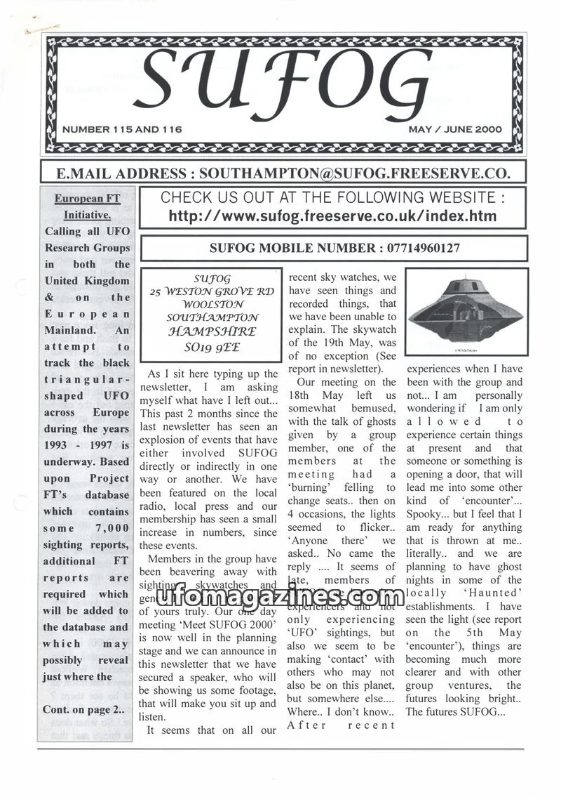 Cover of SUFOG issue 115 AND 116: SUFOG