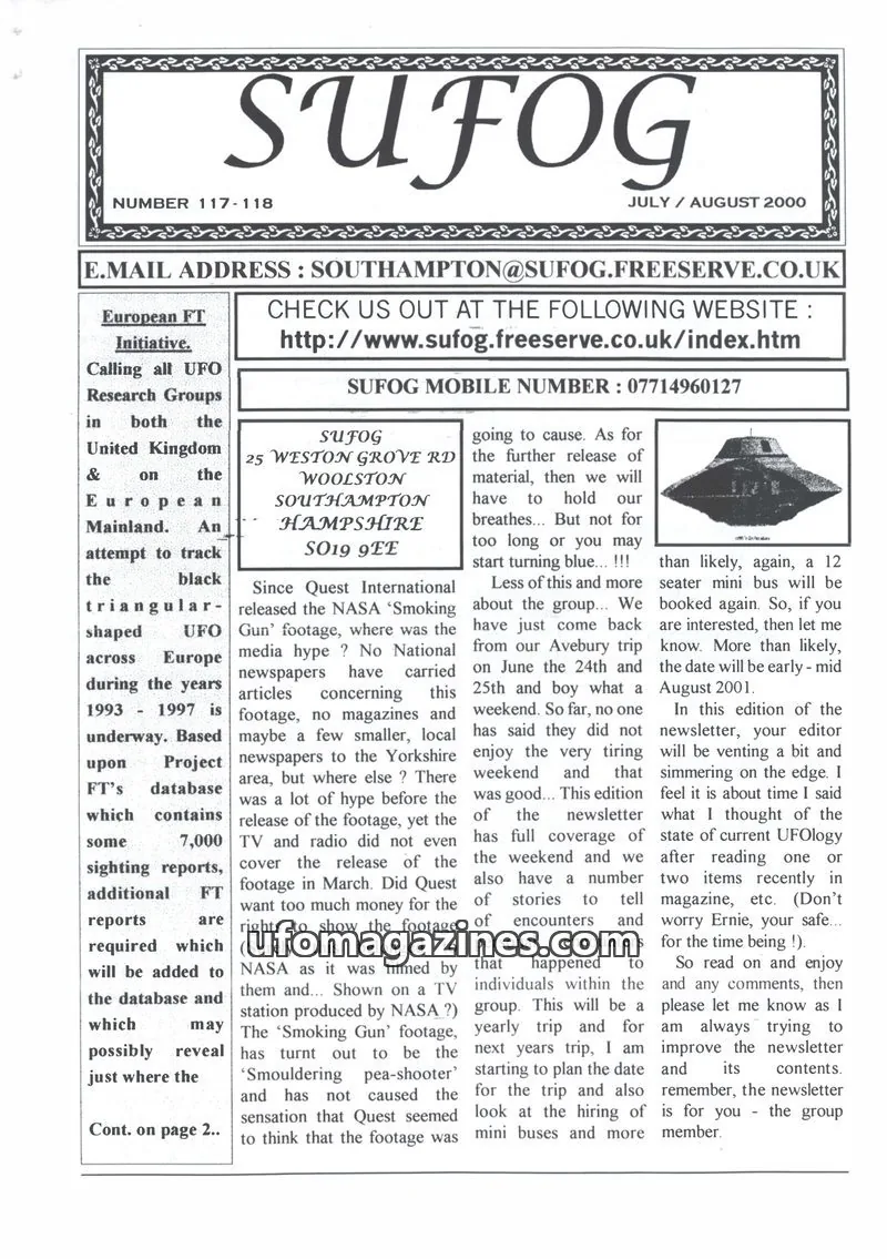 Cover of SUFOG issue 117-118: SUFOG
