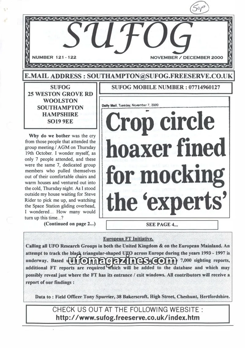 Cover of SUFOG issue 121-122: SUFOG