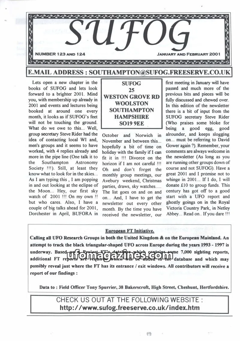Cover of SUFOG issue 123 AND 124: SUFOG