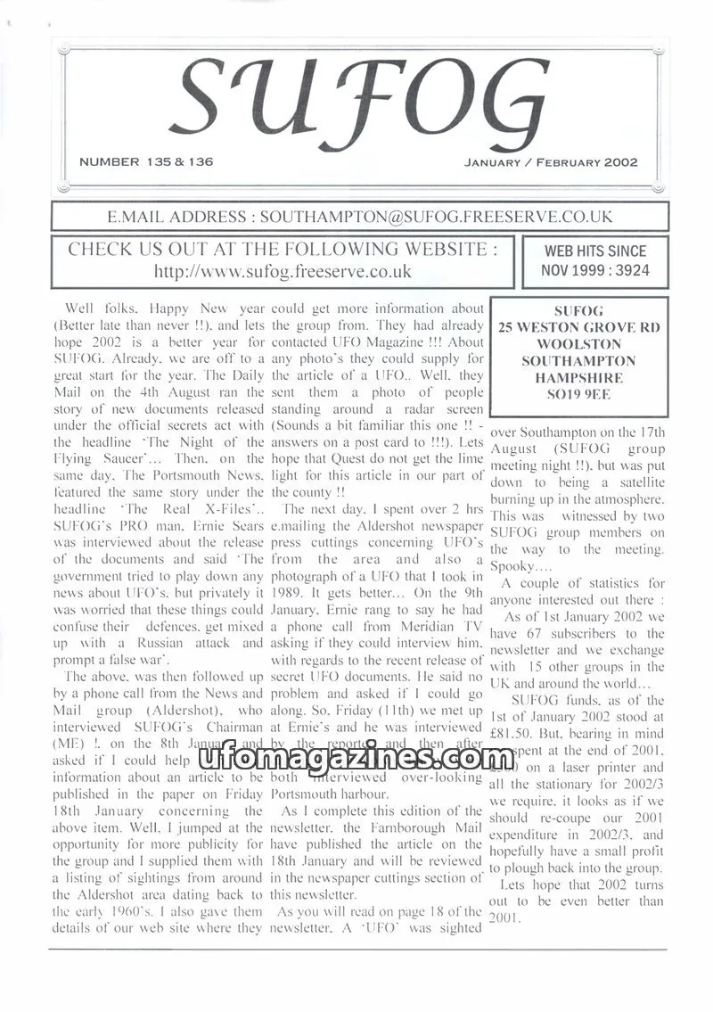 Cover of SUFOG issue 135 & 136: SUFOG