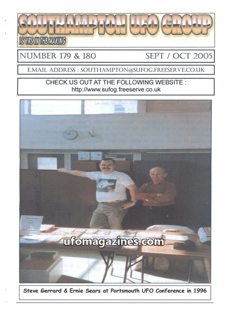 Cover of SUFOG issue 179 & 180: SOUTHAMPTON UFO GROUP