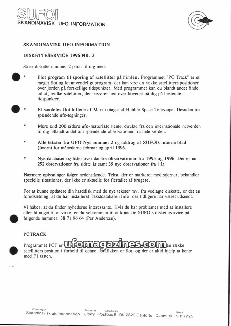 Cover of SUFOI issue 1996 NR. 2: SUFOI SKANDINAVISK UFO INFORMATION
