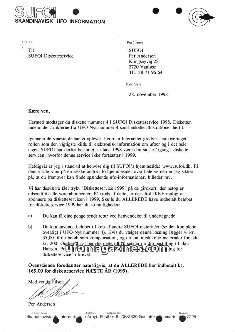 Cover of SUFOI issue 4: SKANDINAVISK UFO INFORMATION