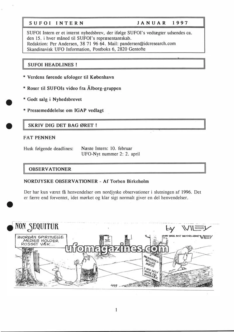 Cover of SUFOI Intern issue 1997: SUFOI INTERN