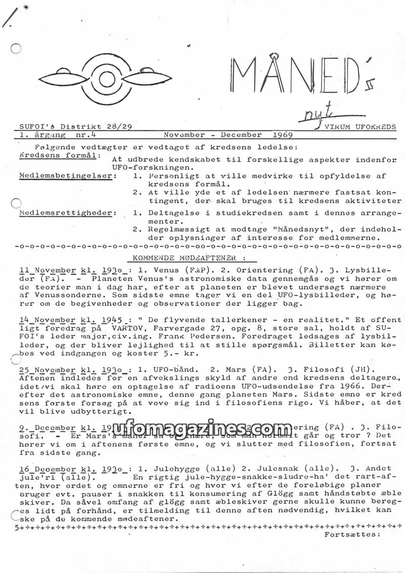 Cover of SUFOI Maneds Nyt issue nr.4: MÅNEDS NUT