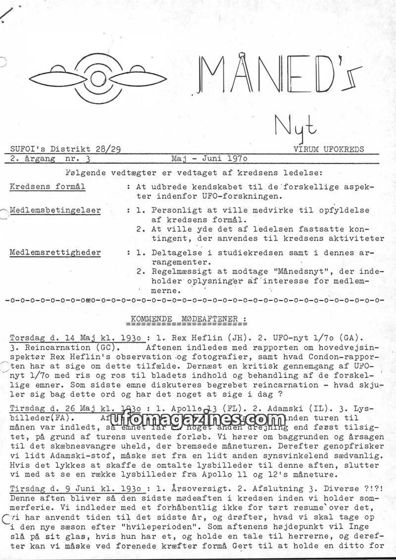 Cover of SUFOI Maneds Nyt issue 3: Måned's Nyt