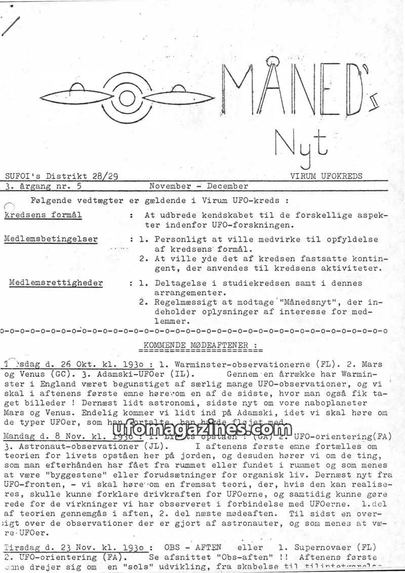 Cover of SUFOI Maneds Nyt issue nr. 5: MANEDS NYT