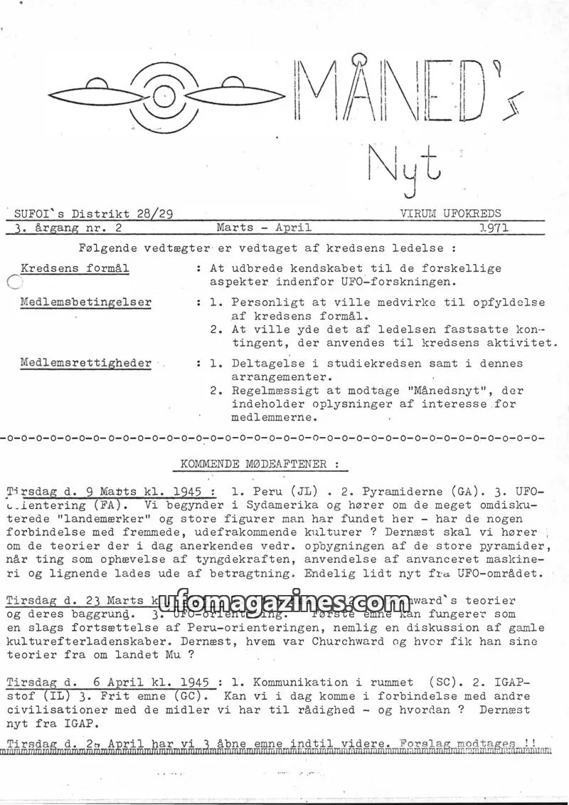 Cover of SUFOI Maneds Nyt issue 2: MÅNED's Nyt