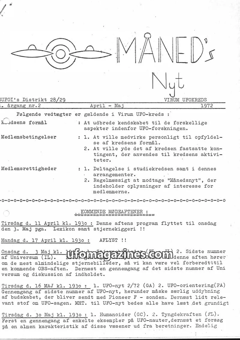 Cover of SUFOI Maneds Nyt issue nr.2: MÅNED's Nyt