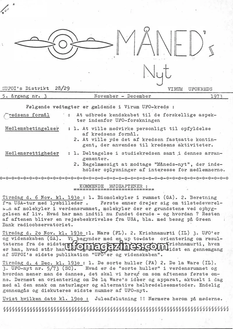 Cover of SUFOI Maneds Nyt issue 3: MÅNED's Nyt
