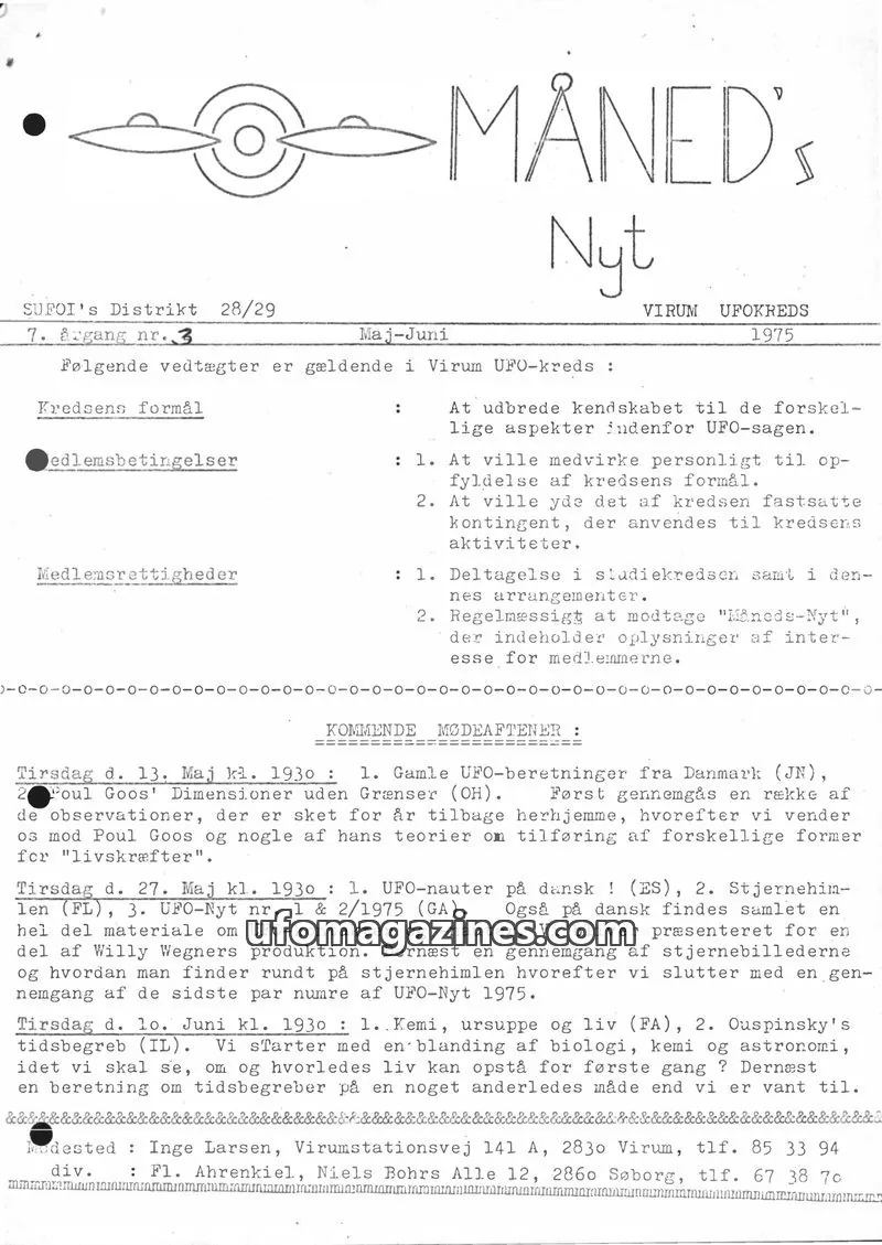 Cover of SUFOI Maneds Nyt issue 3: MÅNED's Nyt