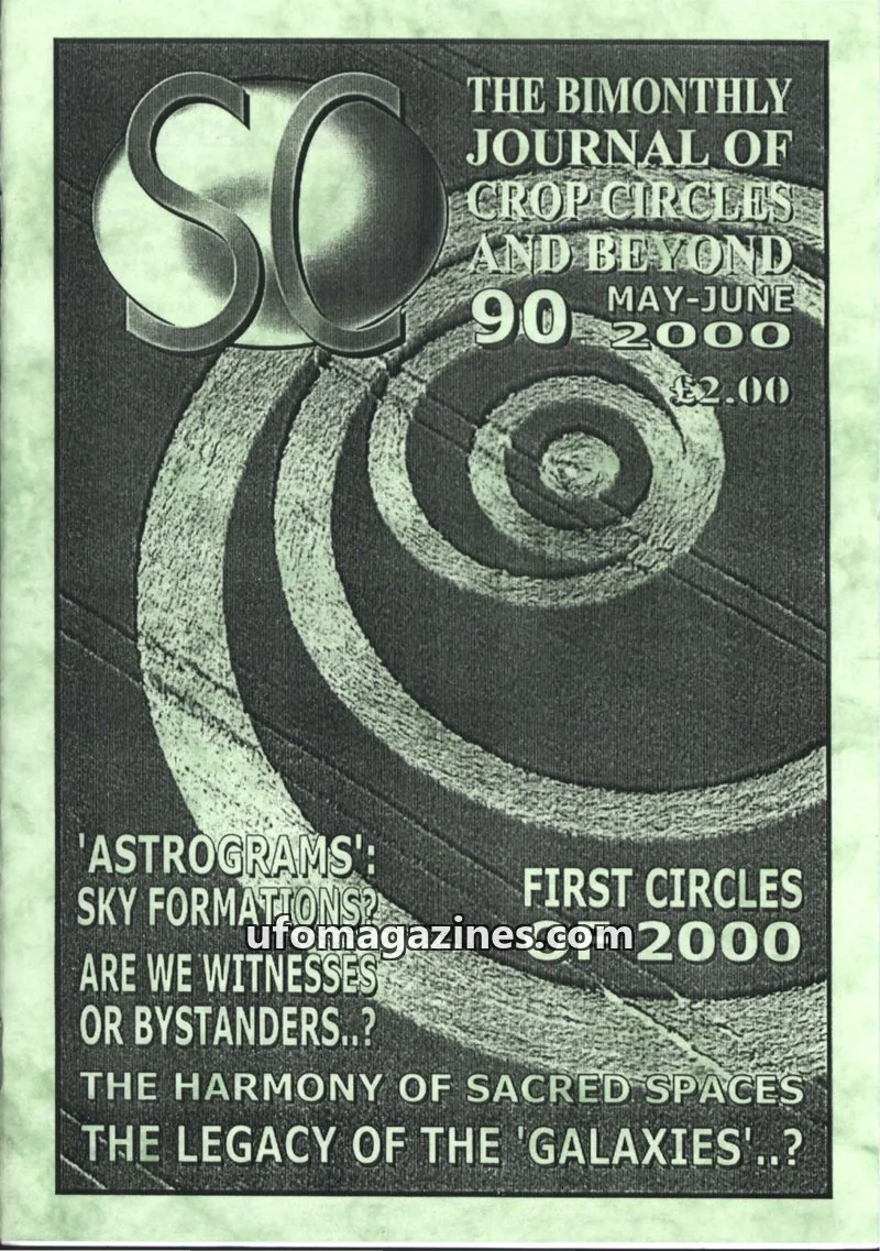 Cover of SCR issue 90: THE BIMONTHLY JOURNAL OF CROP CIRCLES AND BEYOND