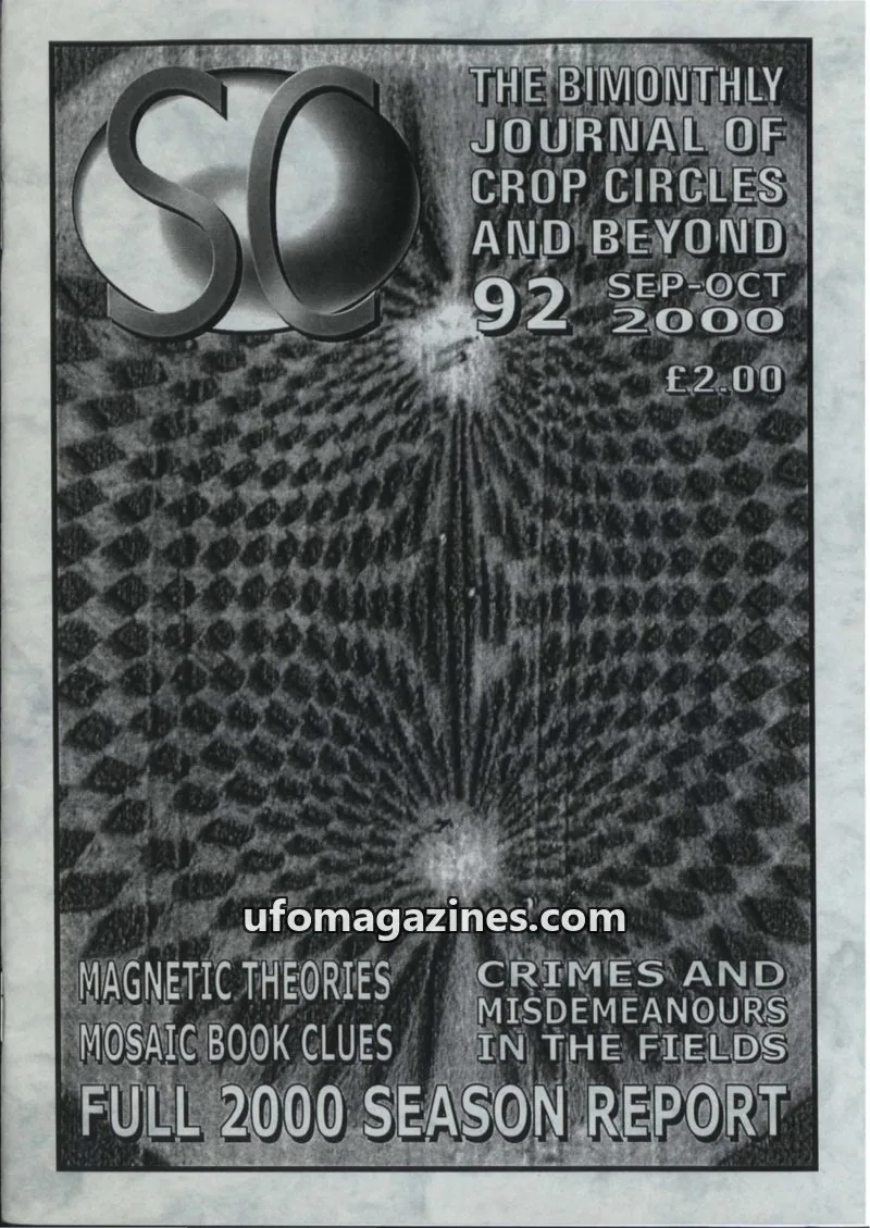 Cover of Sussex Circular (Andy Thomas) issue 92: THE BIMONTHLY JOURNAL OF CROP CIRCLES AND BEYOND