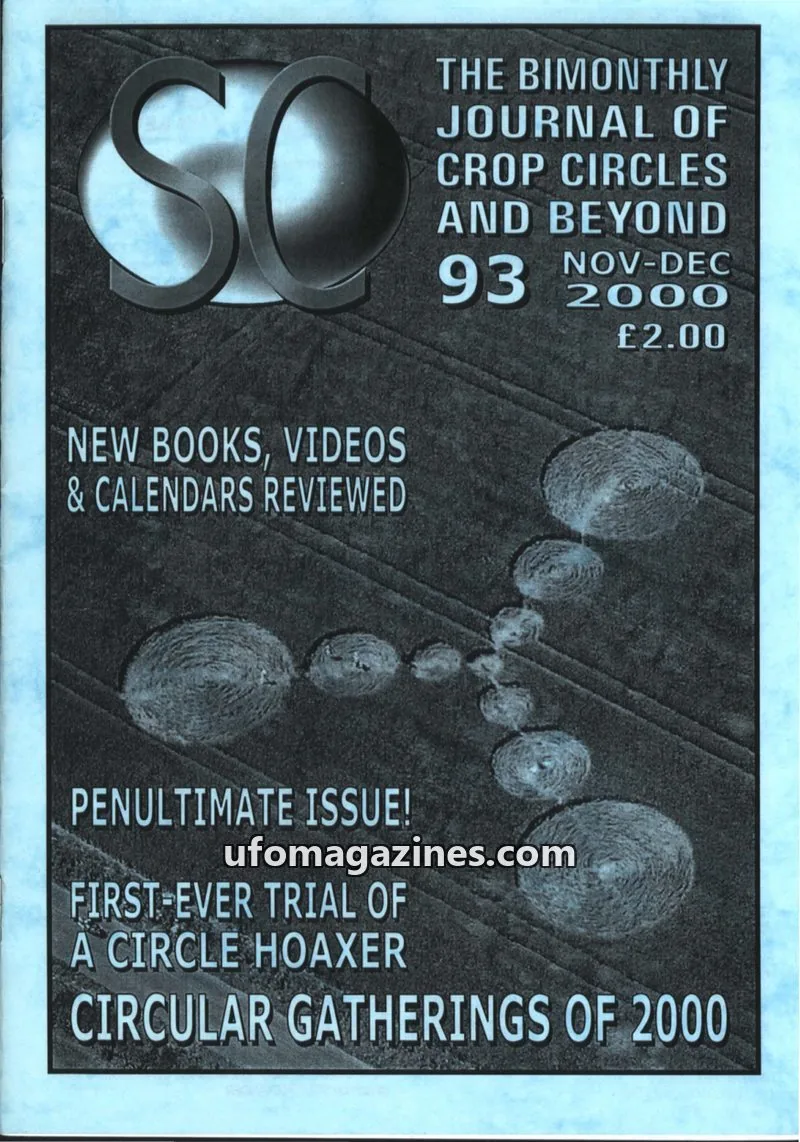 Cover of Sussex Circular (Andy Thomas) issue 93: THE BIMONTHLY JOURNAL OF CROP CIRCLES AND BEYOND