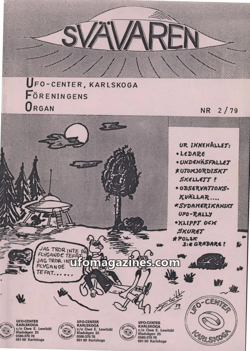 Cover of Svavaren (Karlskoga UFO Center) issue 2/79: SVÄVAREN