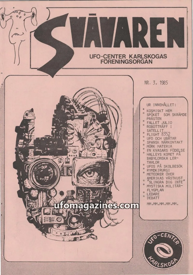 Cover of Svavaren (Karlskoga UFO Center) issue 3: SVÄVAREN