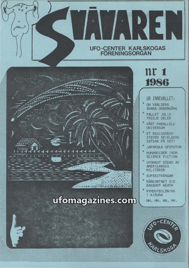 Cover of Svavaren (Karlskoga UFO Center) issue 1: SVÄVAREN