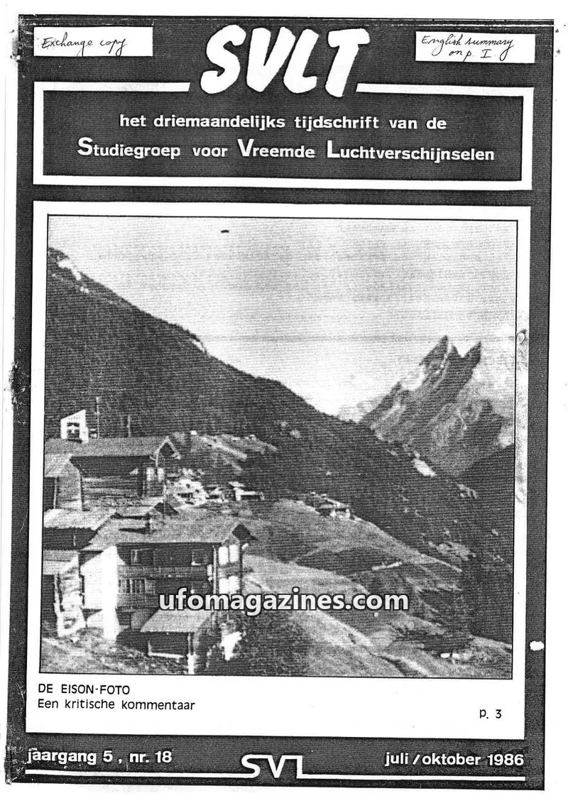 Cover of SVL Tijdschrift issue nr. 18: SVLT