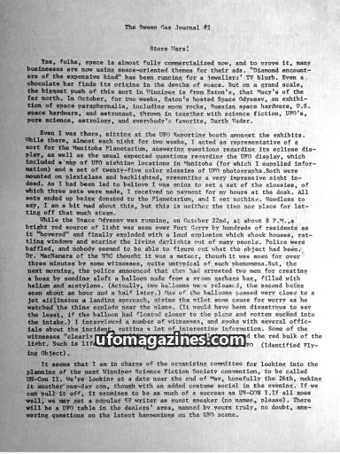 Cover of Swamp Gas Journal issue #2: The Swamp Gas Journal
