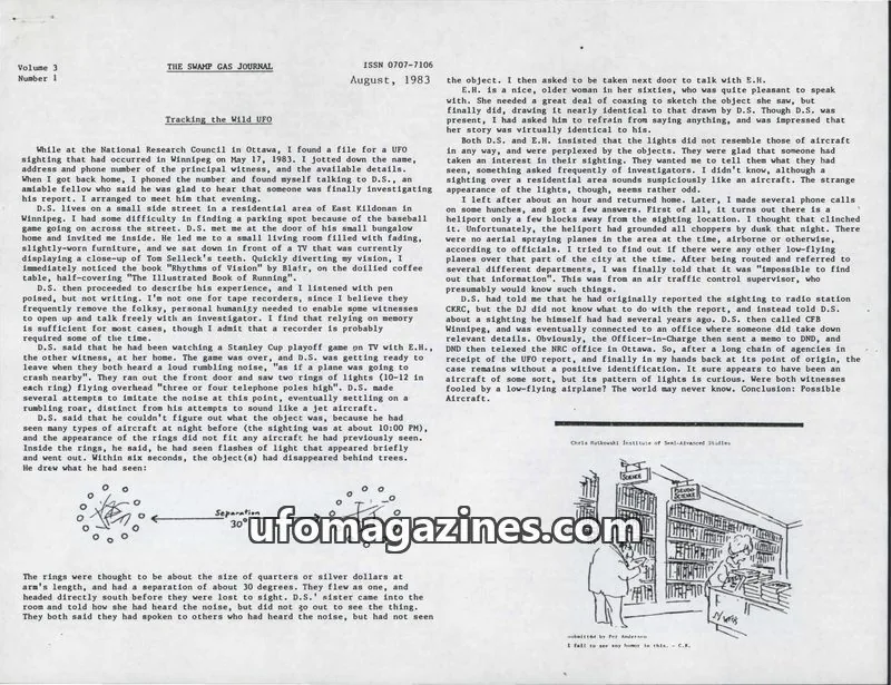 Cover of Swamp Gas Journal issue 1: THE SWAMP GAS JOURNAL