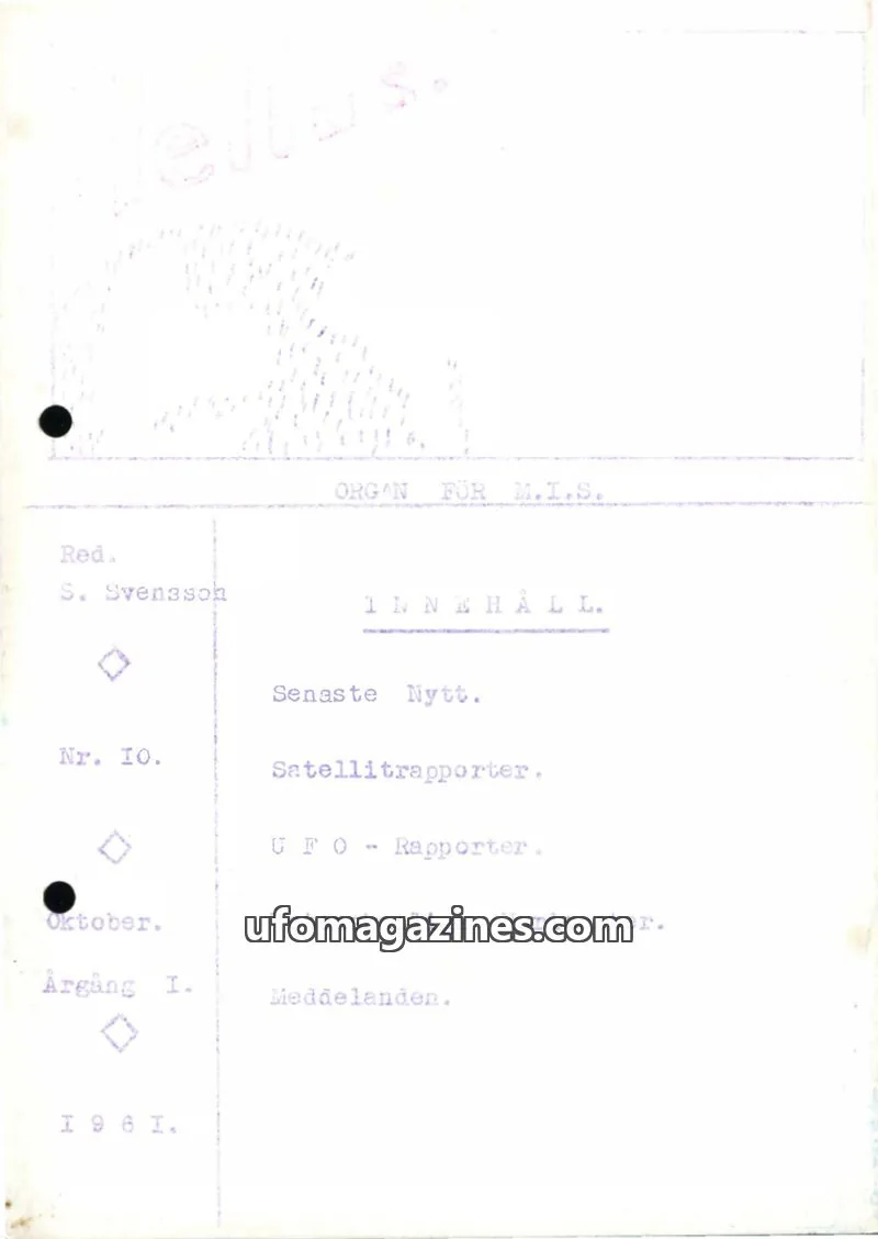 Cover of Tellus issue Nr. 10: ORGAN FÜR M.I.S.
