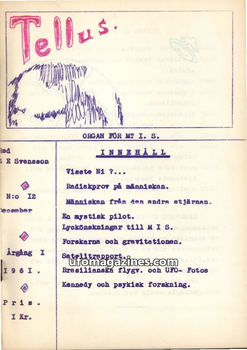 Cover of Tellus issue 12: Tellus