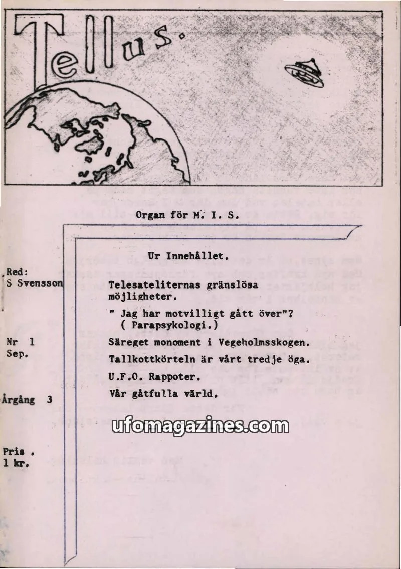 Cover of Tellus issue 1: Tellus