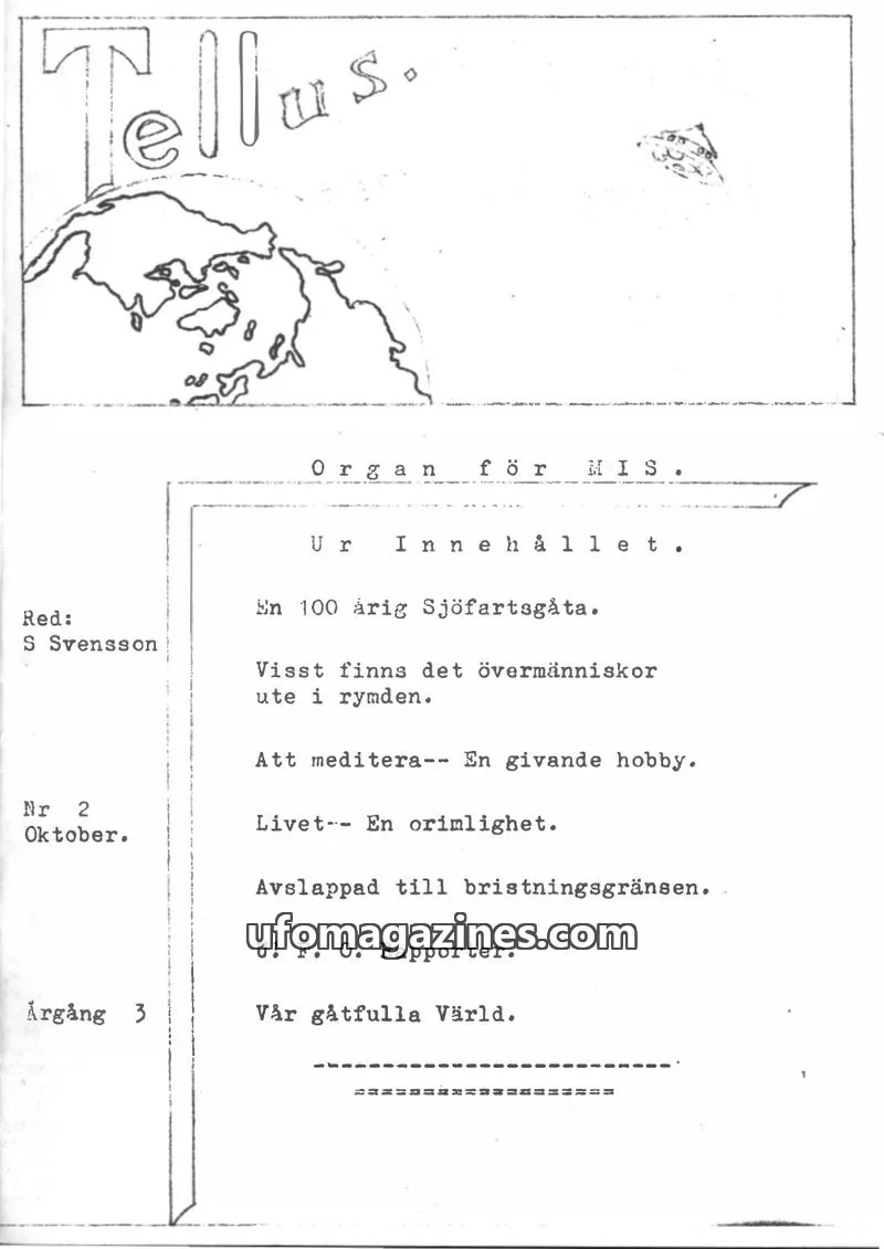 Cover of MIS issue 2: Tellus