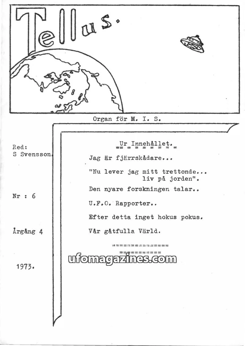 Cover of Tellus issue 6: Tellus