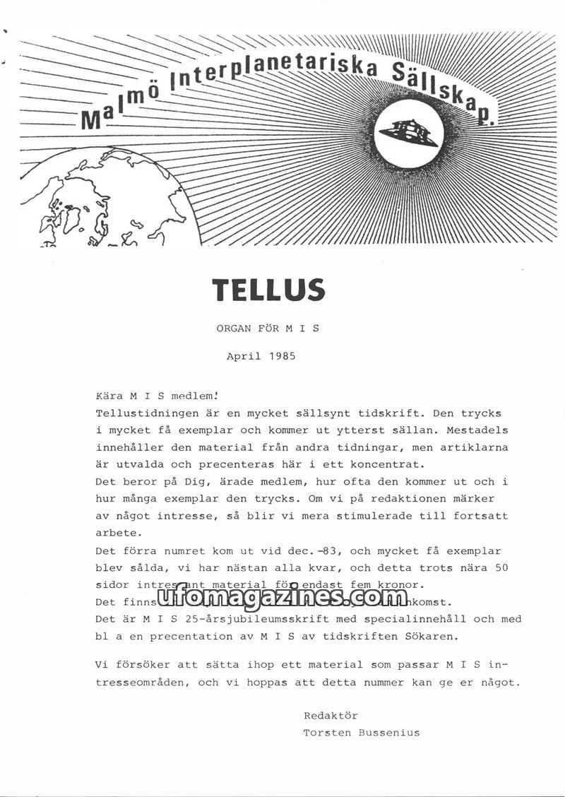 Cover of Tellus issue April 1985: TELLUS