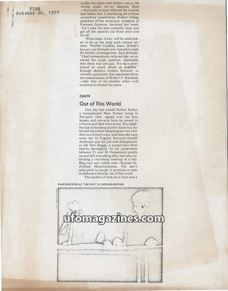 Cover of Time issue October 20, 1975: TIME