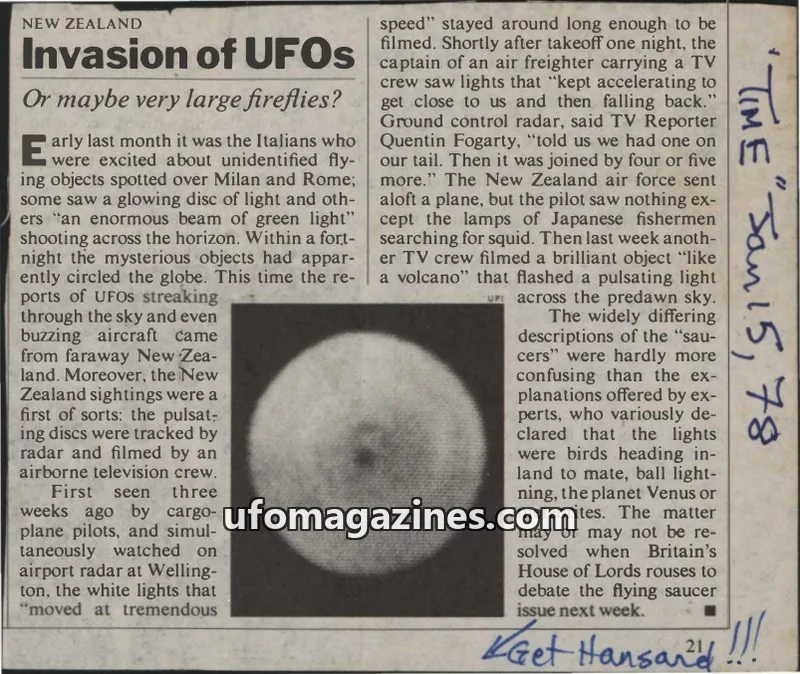 Cover of TIME issue 15: Invasion of UFOs