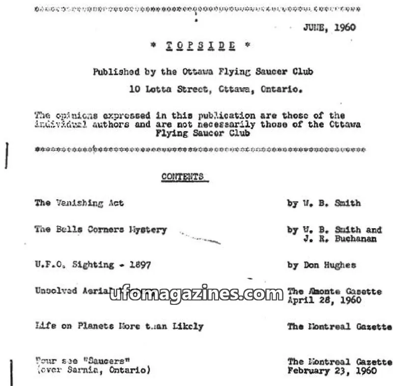 Cover of Topside (Wilbert B Smith) issue June, 1960: TOPSIDE