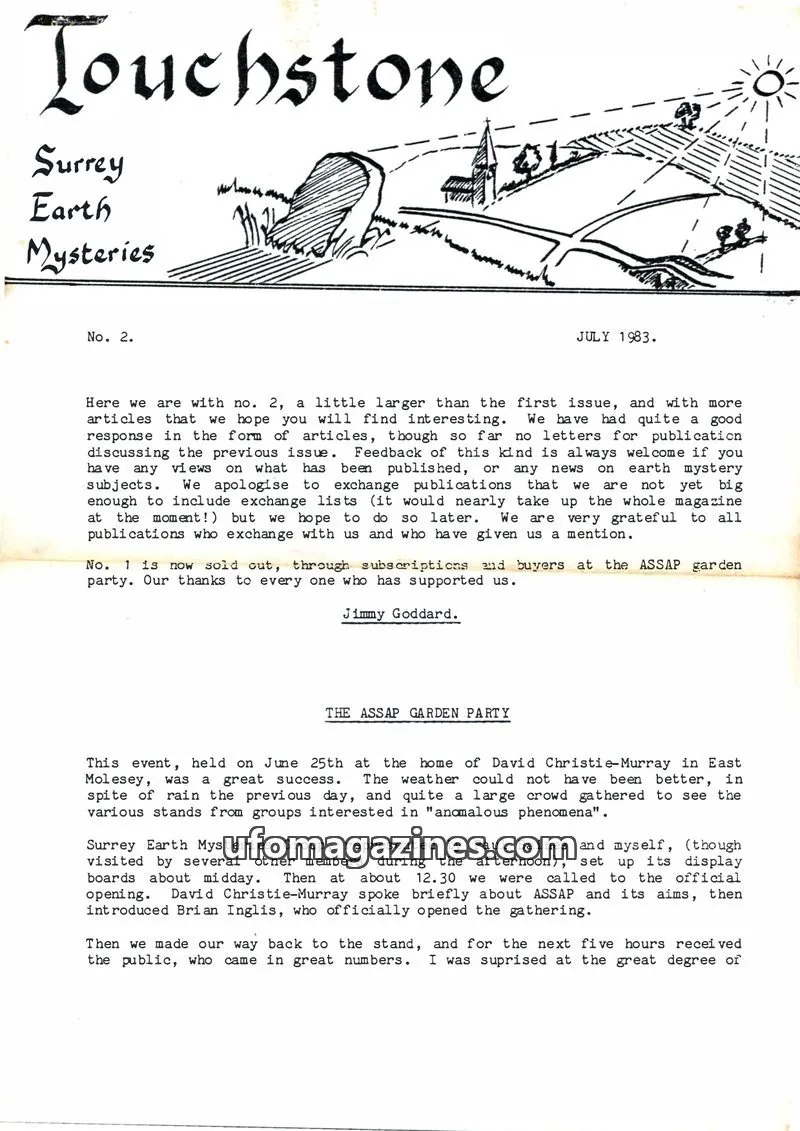 Cover of Touchstone (Jimmy Goddard) issue 2: Touchstone