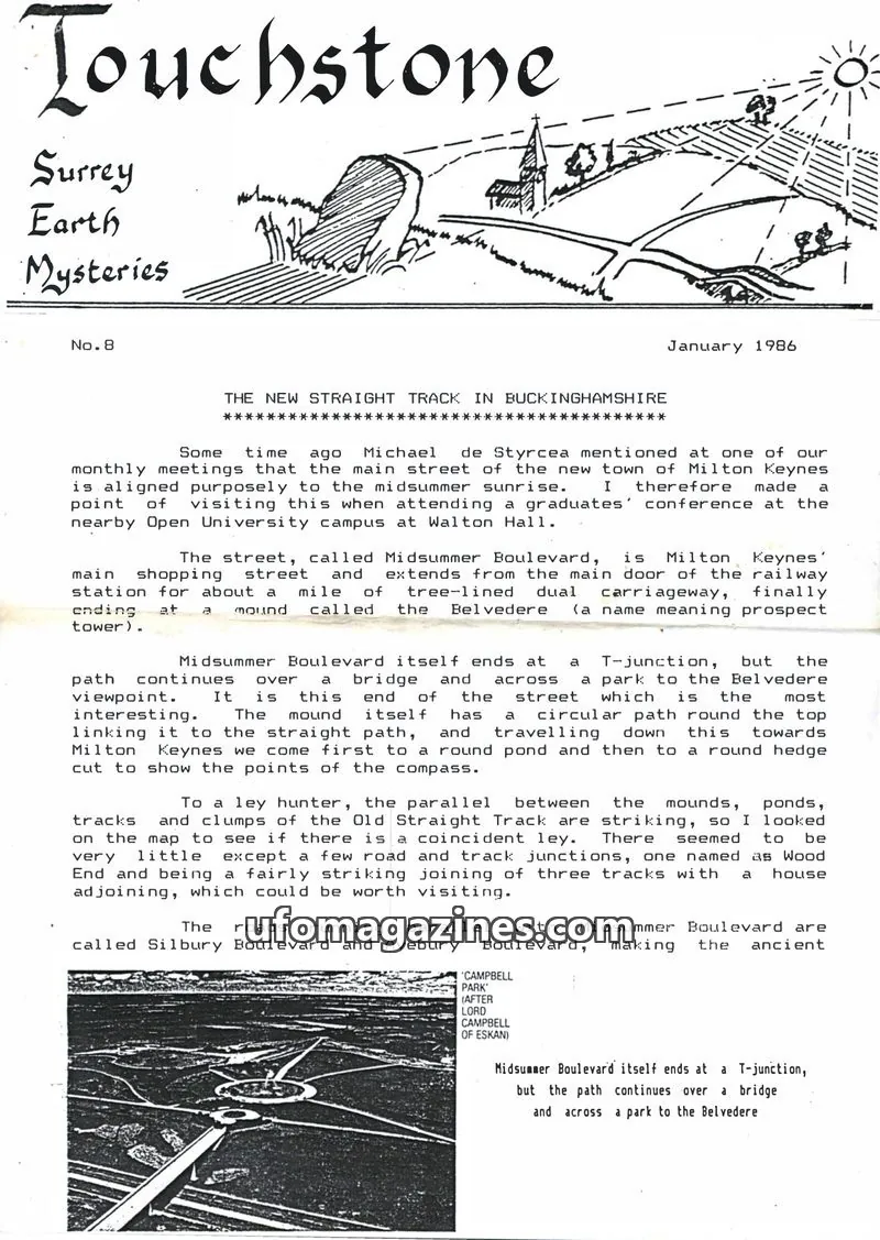 Cover of Surrey Earth Mysteries Group issue 8: Touchstone