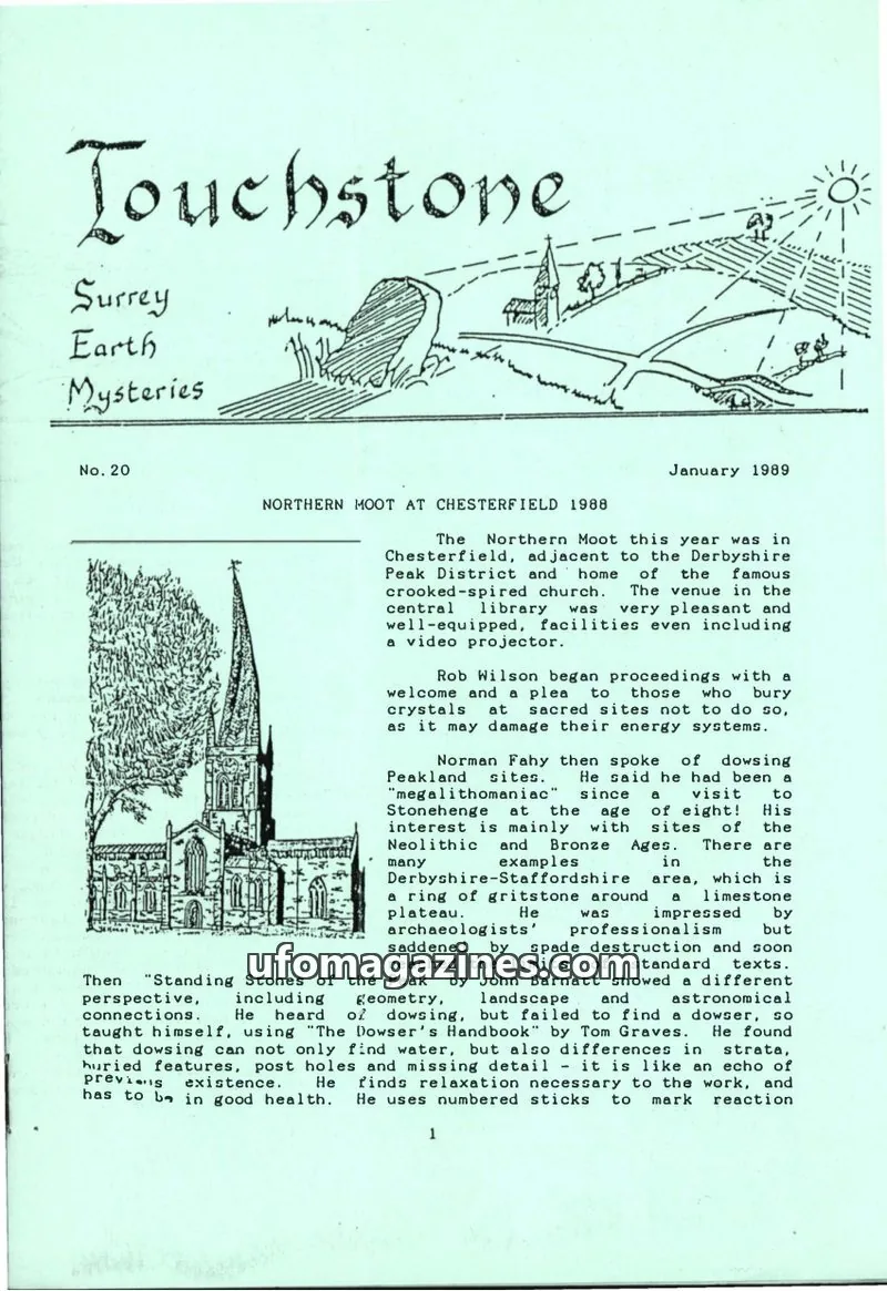 Cover of Surrey Earth Mysteries Group issue 20: Touchstone