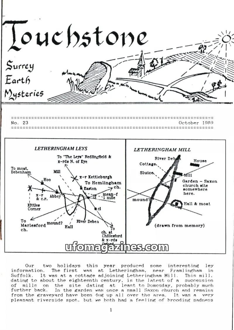 Cover of Surrey Earth Mysteries Group issue 23: Touchstone