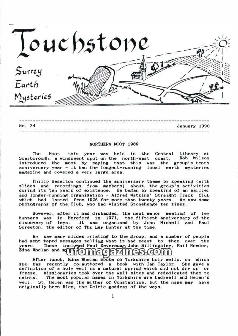 Cover of Surrey Earth Mysteries Group issue 24: Touchstone