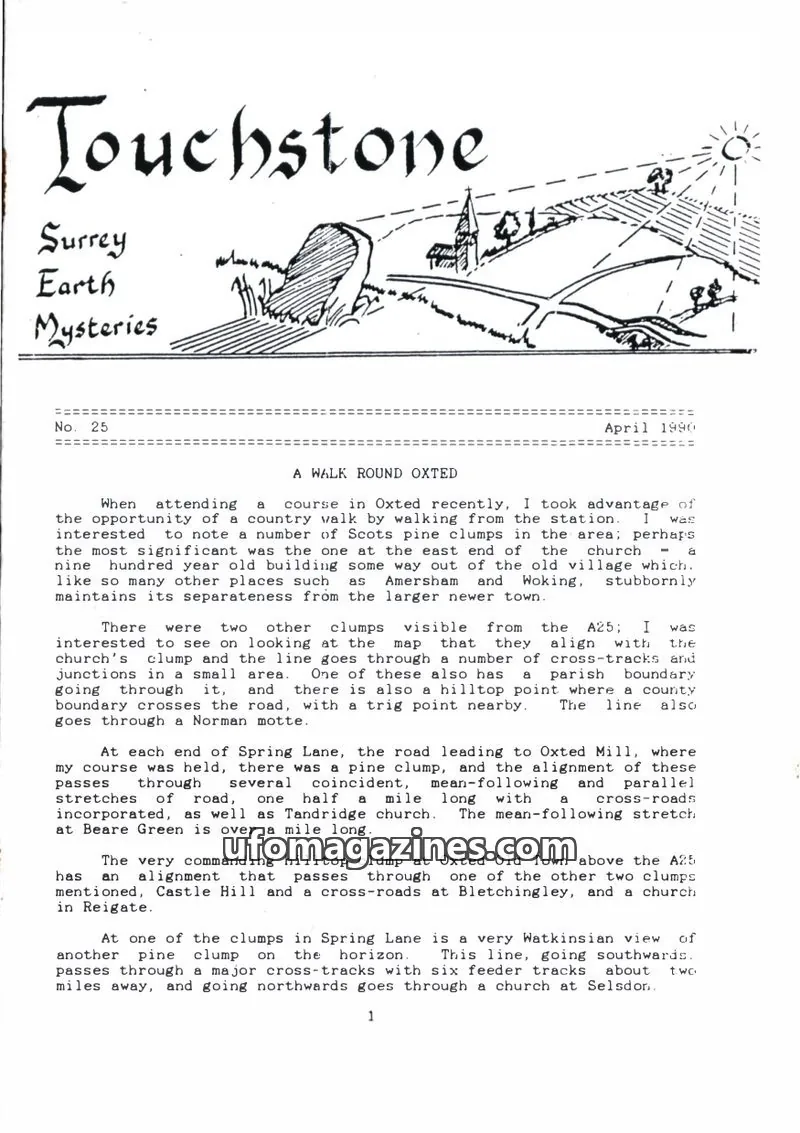 Cover of Surrey Earth Mysteries Group issue 25: Touchstone