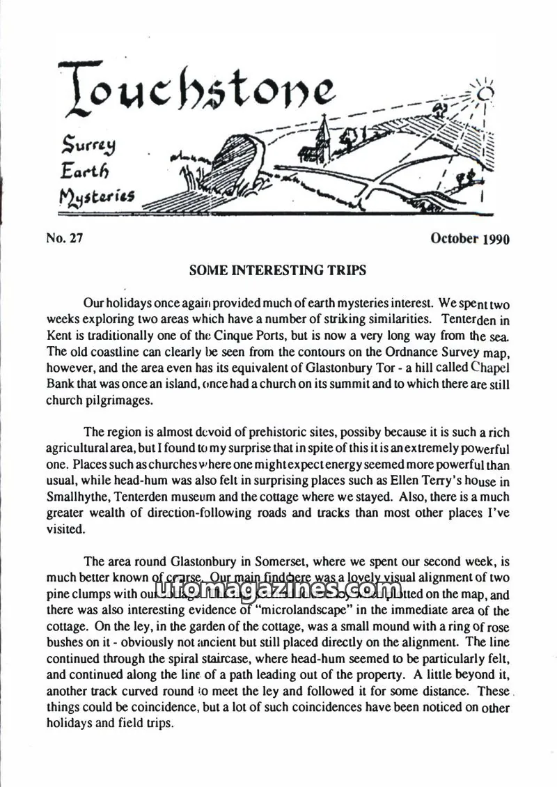 Cover of Surrey Earth Mysteries Group issue 27: Touchstone