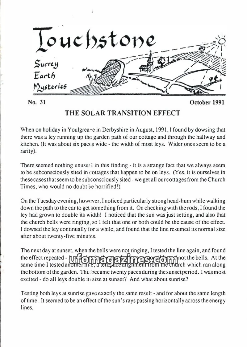 Cover of Surrey Earth Mysteries Group issue 31: Touchstone