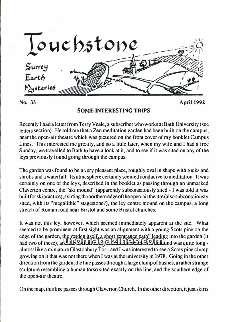 Cover of Surrey Earth Mysteries Group issue 33: Touchstone