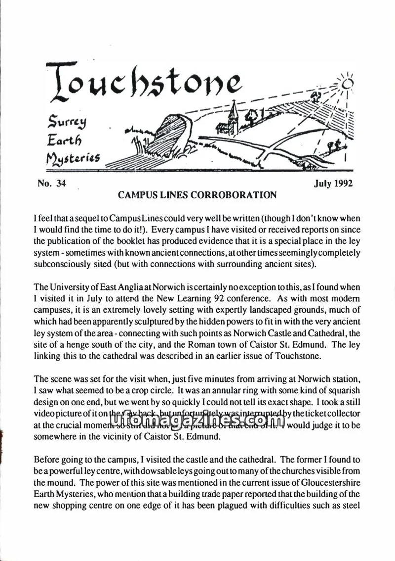 Cover of Surrey Earth Mysteries Group issue 34: Touchstone