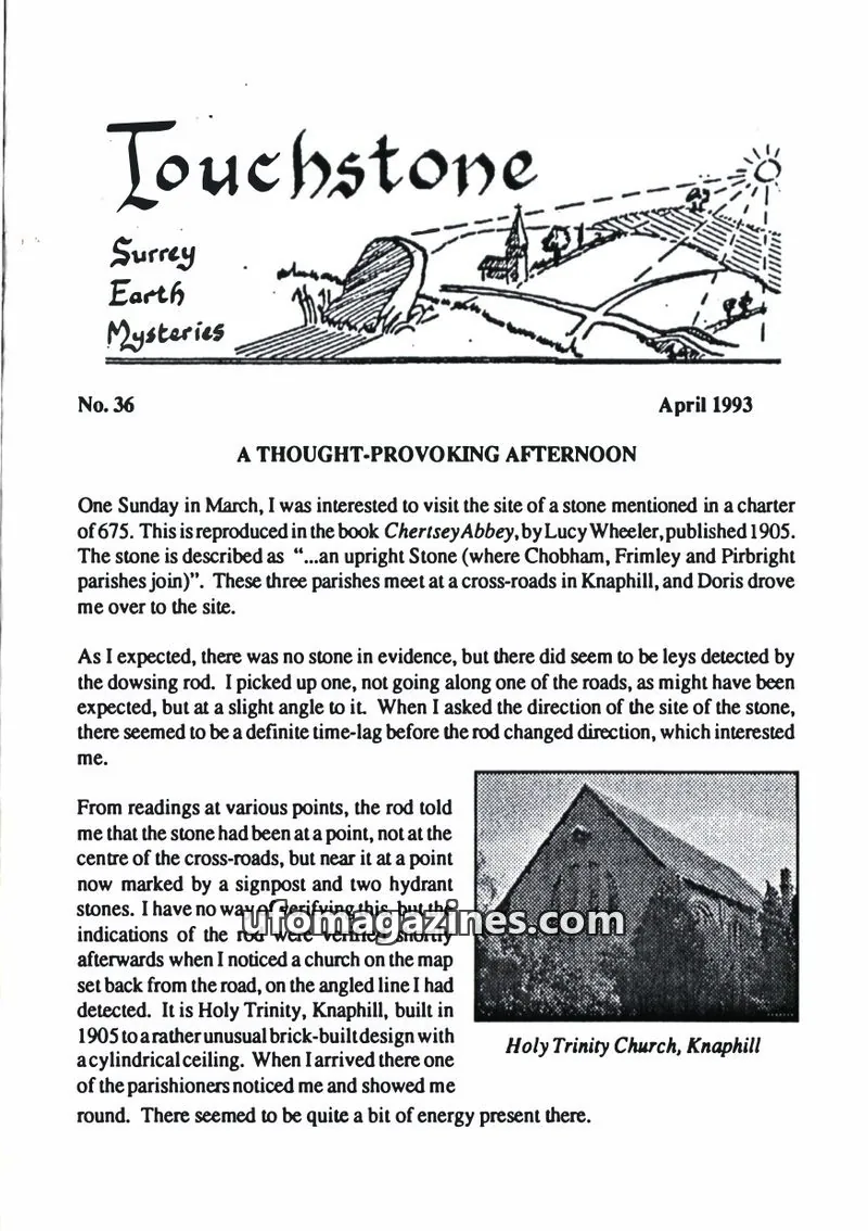 Cover of Surrey Earth Mysteries Group issue 36: Touchstone