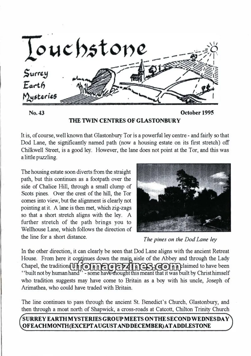 Cover of Surrey Earth Mysteries Group issue No. 43: Touchstone