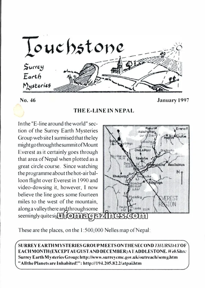 Cover of Surrey Earth Mysteries Group issue 46: Touchstone