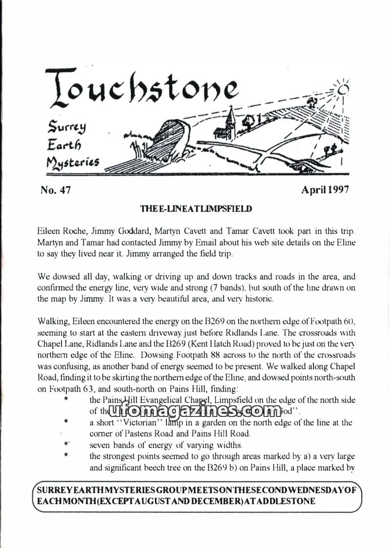 Cover of Surrey Earth Mysteries Group issue 47: Touchstone